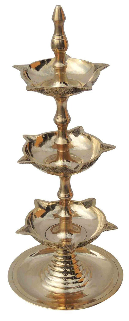 Brass 3 Step Murga Stand Deepak 0.32Kg